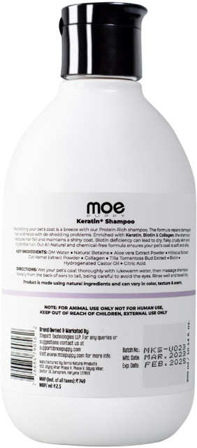 Moe Puppy Keratin plus Anti-dandruff Natural Dog Shampoo Price in