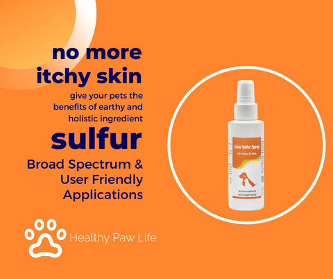 Healthy Paw Life Lime sulfur spray For Dog Cat Anti-fungal, Anti