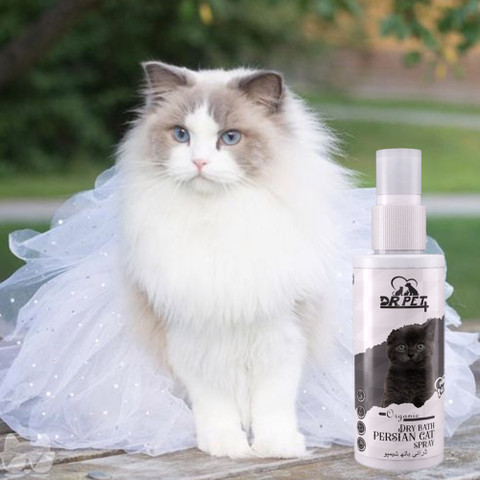DR PET PLUS Organic Dry Bath Persian Cat Shampoo for Clean, Removes Dirt,  Soft, Smooth Coat Conditioning Natural Fresh Fragrance, Safe For All Cat