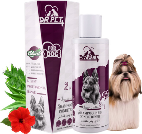DR PET PLUS Ayurvedic in Dog Shampoo Plus Conditioner for Shih Tzu Dog  Puppy Conditioning, Anti-fungal Natural Dog Shampoo