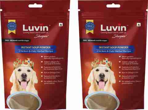 luvin Slurpin' Instant Soup Powder for Dogs Chicken Oats (120g