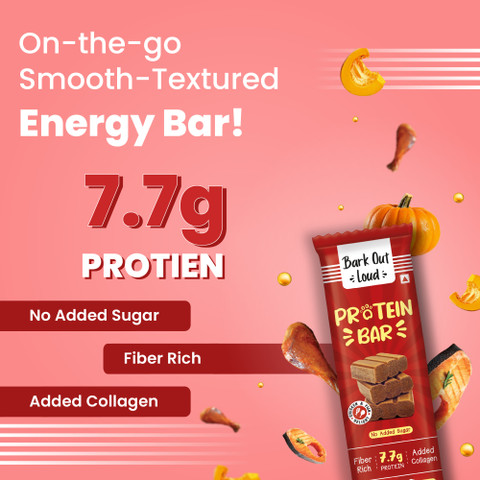 BARK OUT LOUD Protein Bar Chicken Fish Dog Treats with Collagen