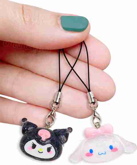 ONCRO Cute Kuromi Cinnamoroll Dog Crystal bracelet necklace