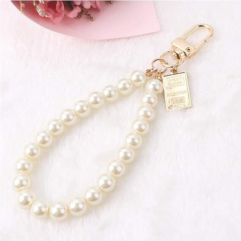 TWINZEN Pearl Keychain for Purse, Handbag, Phone Women Key