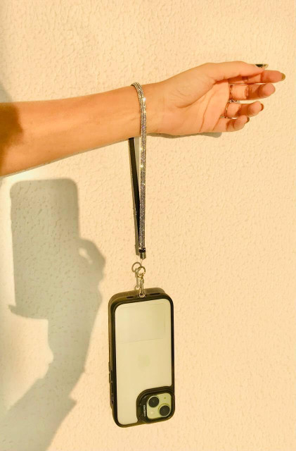 SHOPOGENIX Charming Diamond Lanyard Phone Strap Crossbody Sling - Main Image