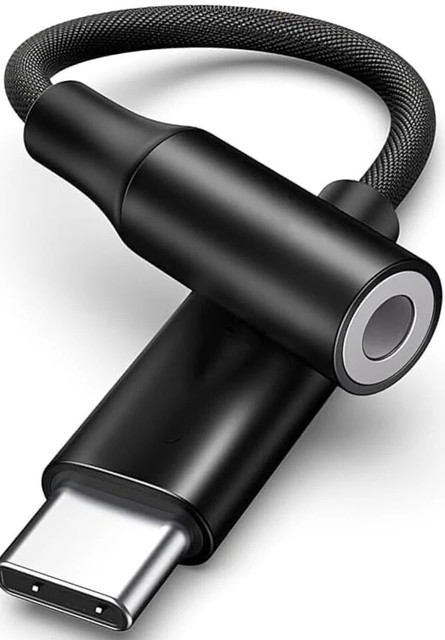 HOMEMO Black Type C to mm Jack Adapter DAC Mobile Compatible Headphone  Stereo Audio Aux Phone Converter