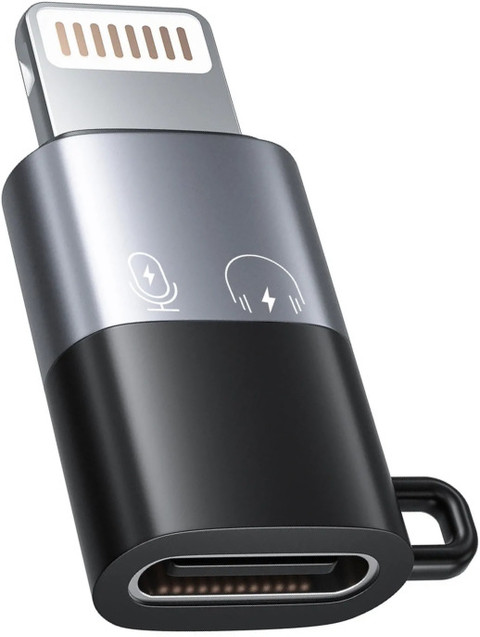 UBRONIK Grey iPhone Connector Adapter Type C Female to Lightning