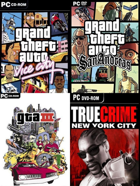 Vice City, SanAndreas, Gta3, True Crime Top Four Game (Offline