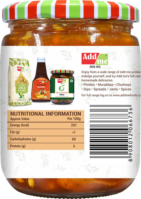 Add me Sweet Navratan Mango Chutney Pickle with Dry Fruits 600g