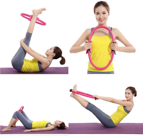 LAFILLETTE Pilates Ring with Dual-Grip Handles Fitness Magic Circle Yoga  Pilates Circle Toning and Strengthening Thighs, Abs and Legs Pilates Ring