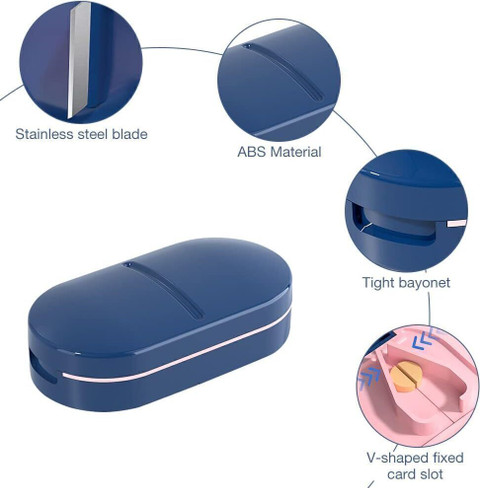 N2K2 Enterprise 2 in 1 Pill Case Stainless Steel Blade Medicine