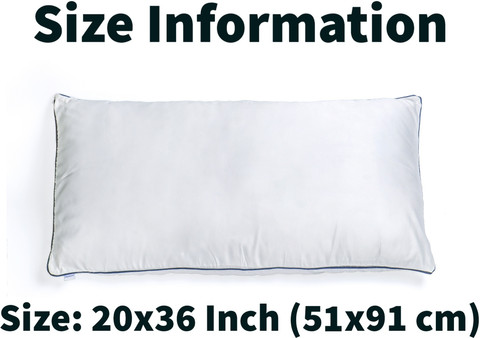 VLYSIUM Polyester Fibre Sleeping Pillow Pack of Solid 20x36 inch