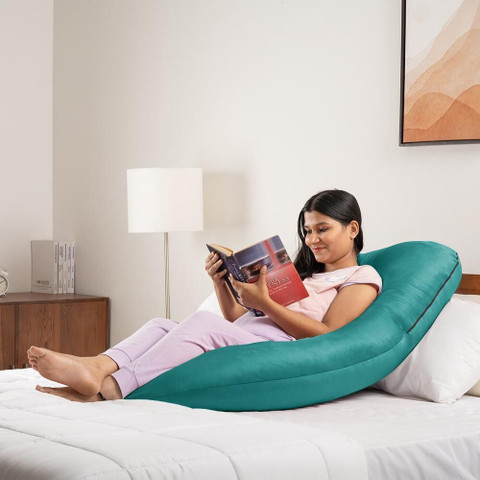 Wakefit Memory Foam Pregnancy Pillow Pack of Solid G-Shape