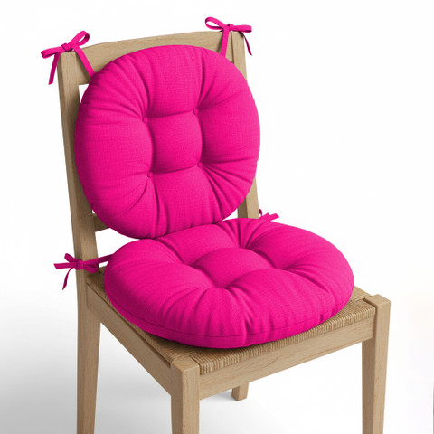 Mom's Moon Microfibre Chair Pad Pack of Solid Plus Comfort Round