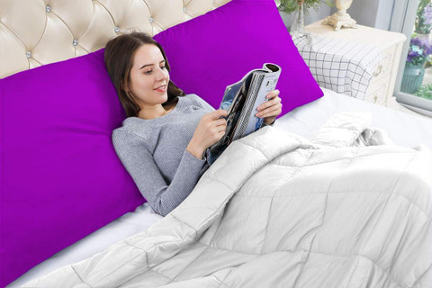 Mom's Moon Microfibre Body Pillow Pack of Solid Ultra Soft Full Body  Pillow-Side Sleeping Pillow