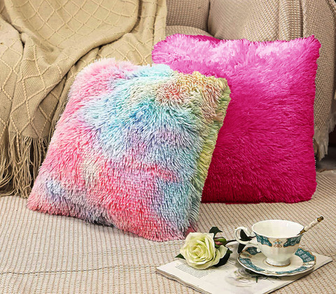 PICKKART Microfibre Lumbar Pillow Pack of Solid Sofa/ Bed Lumbar