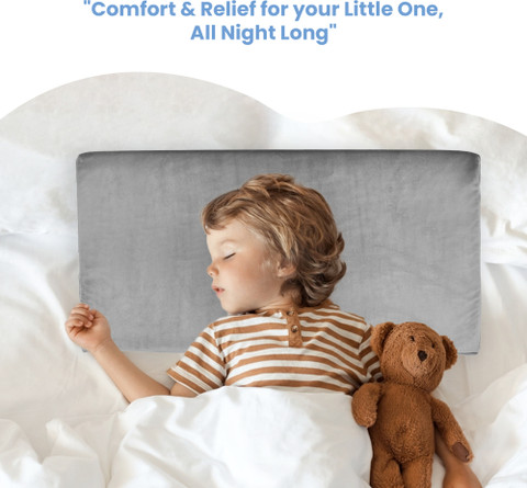 Cherilo Memory Foam Baby Pillow Pack of Solid Full Size Elevated