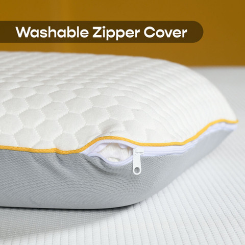 SleepyCat Foam Sleeping Pillow Pack of Solid Marshmallow Premium  Medium-Soft Foam Pillow (25x16 inch)