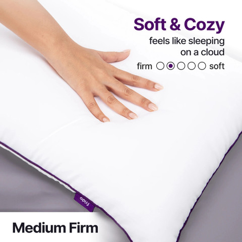 Frido Microfibre Sleeping Pillow Pack of Solid Ultimate Cozy Gel  Microfiber Sleeping Pillow, Long Lasting Fluffiness, King Size