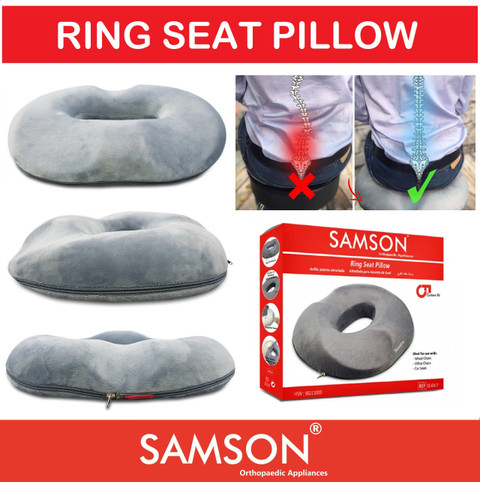 SAMSON Round Ring Seat Pillow for Sciatica,Tailbone,Hemorrhoid Back  Pain(Unisex) Back Lumbar Support