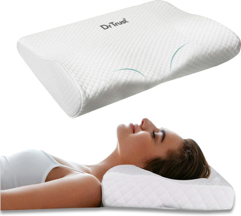 Dr Trust Memory Foam Orthopaedic Pillow Pack of Solid USA 347