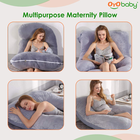 Oyo Baby Microfibre Pregnancy Pillow Pack of Solid U-Shape