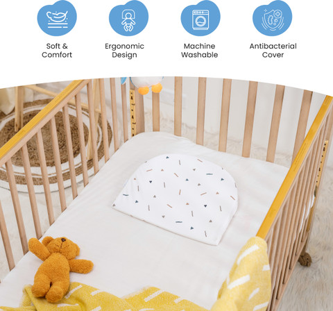 Cherilo Memory Foam Baby Pillow Pack of Geometric C Shaped