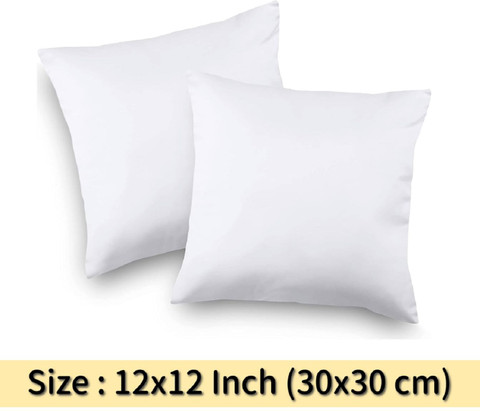 VLYSIUM Cotton Cushion Pack of Solid small cushion 12*12 inch pillow for  sofa (30x30 cm)
