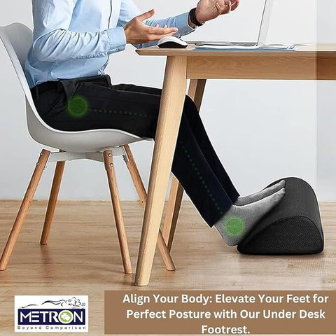 METRON Foam Orthopaedic Pillow Pack of Solid Foot Rest Office