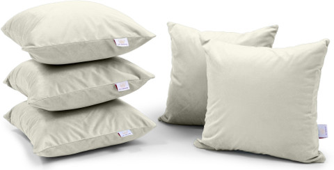 MY ARMOR Microfibre Cushion Pack of Solid Square Pillow Cushions for Sofa  Bed (16