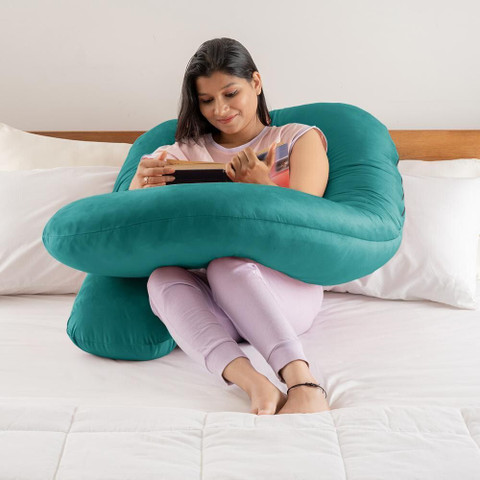 Wakefit Memory Foam Pregnancy Pillow Pack of Solid G-Shape