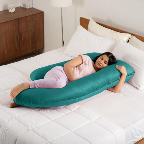 Wakefit Memory Foam Pregnancy Pillow Pack of Solid G-Shape