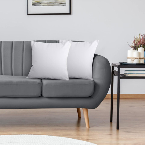 VLYSIUM Polyester Fibre Cushion Pack of Solid sofa pillows 40cm