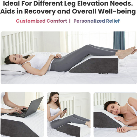 Dr Trust Memory Foam Orthopaedic Pillow Pack of Solid USA Leg