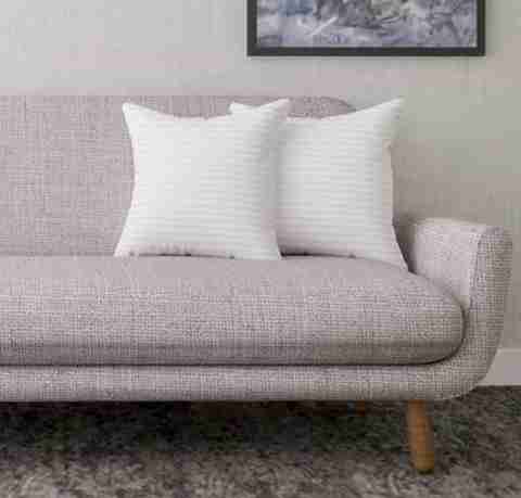 VLYSIUM Microfibre, Polyester Fibre Cushion Pack of Stripes 24x24 inch  big size cushion for sofa pillow set of (60 cm*60 cm)