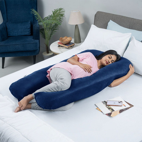 Wakefit Memory Foam Pregnancy Pillow Pack of Solid U-Shape