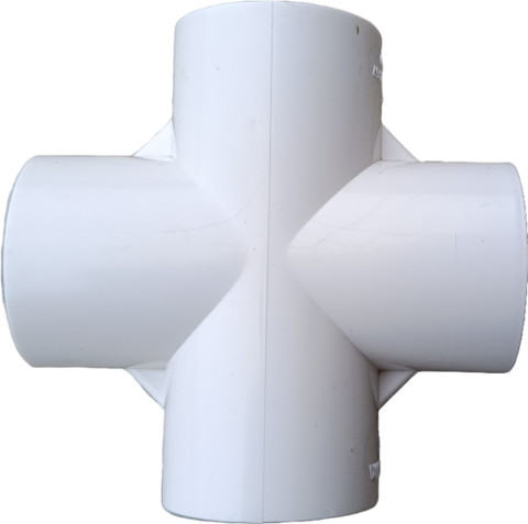 DMAKS Four WAY 4-Way Cross Pipe Joint (Pack of 10) 4-Way Cross