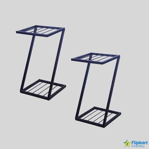 Flipkart SmartBuy Metal Stylish New Z Shape Planter Stand| Black
