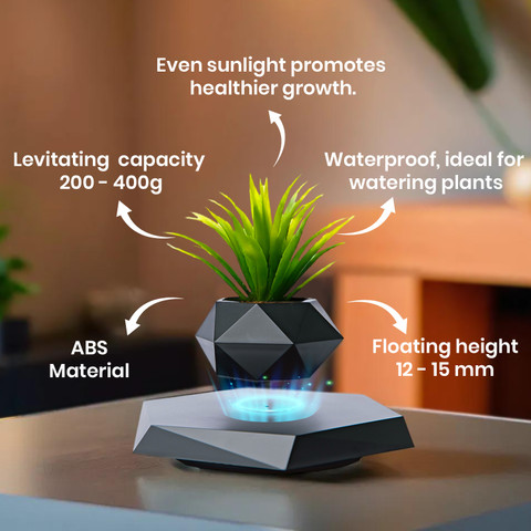 Ekhasa Black Magnetic Levitating Flower Pot | Levitating Plant Pot | Floating  Plant Pot Plant Container Set Price in India - Buy Ekhasa Black Magnetic Levitating  Flower Pot | Levitating Plant Pot |