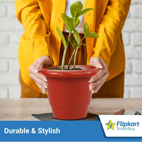 Flipkart SmartBuy (Pack of 8) 8" inch Dia. Heavy Duty plant pot Planters  Plant Container Set Price in India - Buy Flipkart SmartBuy (Pack of 8) 8"  inch Dia. Heavy Duty plant