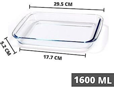Femora Borosilicate Glass Rectangle Baking Dish Microwave Oven