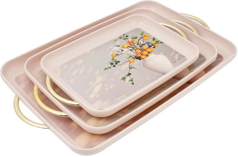NAYASA Prosper Serving Tray Set of Big Medium and small Tray