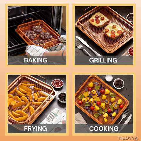 Copper Crisper Non Stick Oven Crisper Basket VDNSI Nonstick