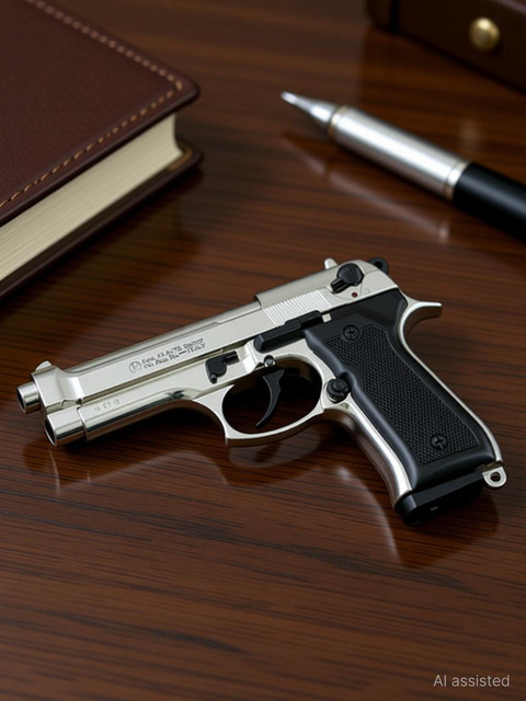 cigarette lighter gun price 250  & Hidden CASE Wheel & Flint Ignition Soft Flame Pistol and a unique gift for any grill master or gun enthusiast VK MART Steel Gun Lighter