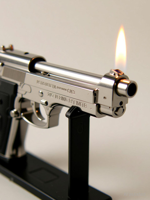 cigarette lighter that looks like a gun Pistol Shape Butane Torch Windproof Refillable Jet Flame Style Cig soft flame Stealth Gun Lighter