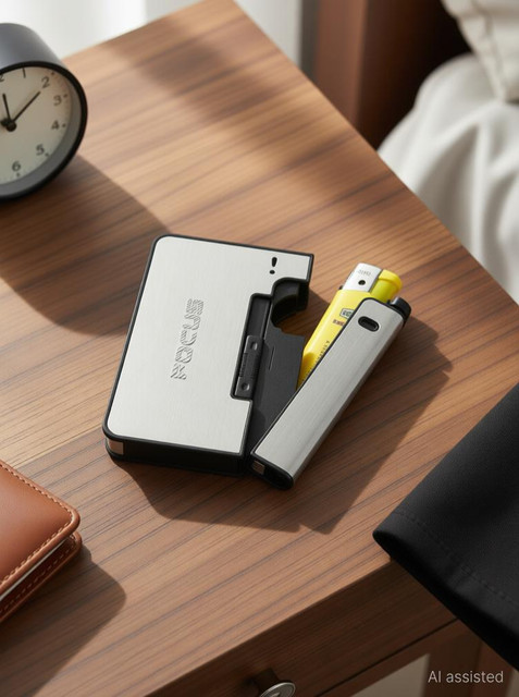 focus pioneer automatic cigarette case Price History of YH001 Holder Box with Portable Lighter I Suitable for 08 pcs 84mm Long King Size Cigarettes (Random Color) from Amazon 63_76796213 GENZ Focus Pioneer Silver Cigarette