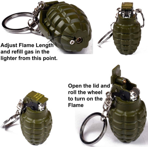 Pratimoksh Military hand grenade shaped lighter Visit Website  www.myfirstdot.com Pocket Lighter Price in India