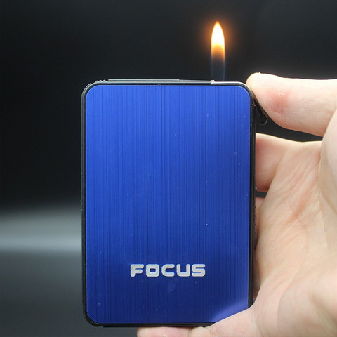 FITUP NEW Cigarette Case with Refillable Lighter 2 in 1 ALUMINIUM Cigarette  Case Box Automatic Popup Cigarette Box Holder Inside Cigarette Pocket  Lighter Price in India