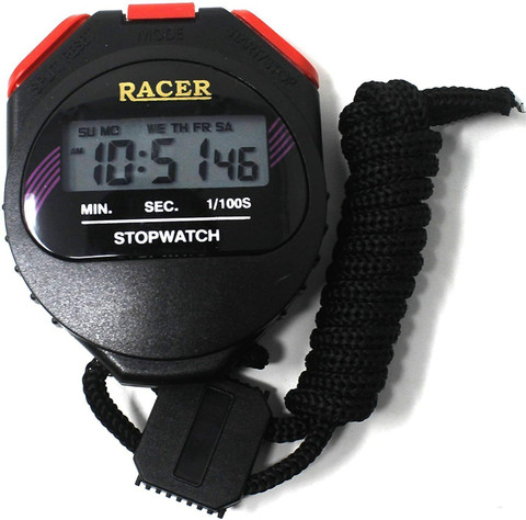 BAOER Racer Sport Racer Stopwatch with Alarm Handheld Stop Watch