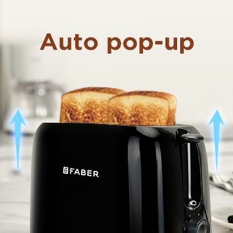 Febote Toaster FABER by Franke Faber FT 750W BK Electric Pop-Up Toaster With Dust ...